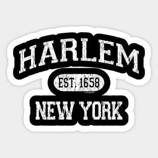 Harlem NY Distressed Arch, Print Sticker